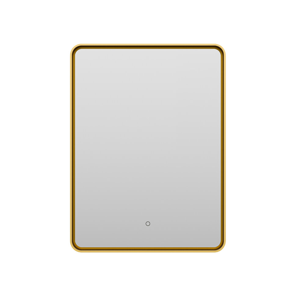 MERCURY - Зеркало 600х800 прямоуг. Rettangolo 6 (золото янтарь) нейтр.св. сенсор на зеркале