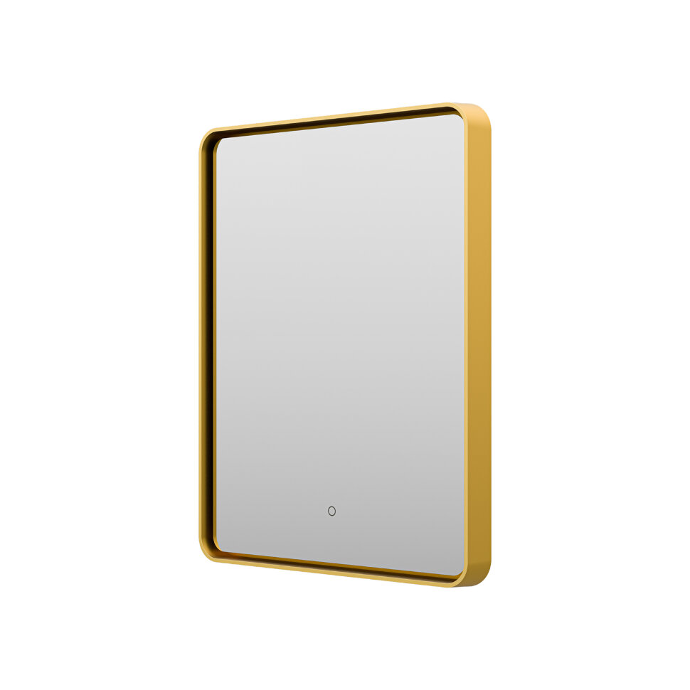MERCURY - Зеркало 600х800 прямоуг. Rettangolo 6 (золото янтарь) нейтр.св. сенсор на зеркале