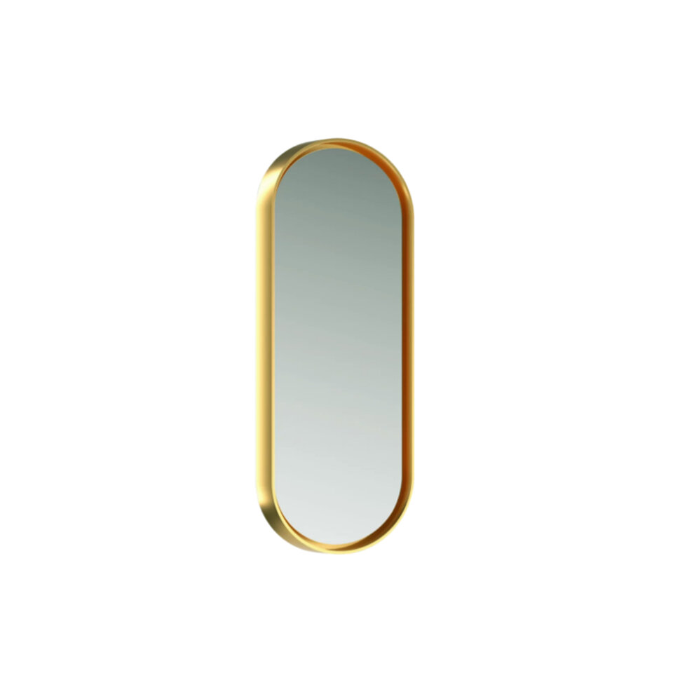 SATURN - Зеркало 500х1150 овальное Drom 1 (золото янтарь) нейтр.св. сенсор на зеркале