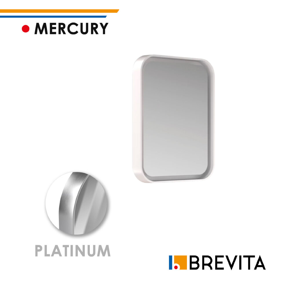 MERCURY - Зеркало 600х800 прямоуг. Rettangolo 6 (платина) нейтр.св. сенсор на зеркале