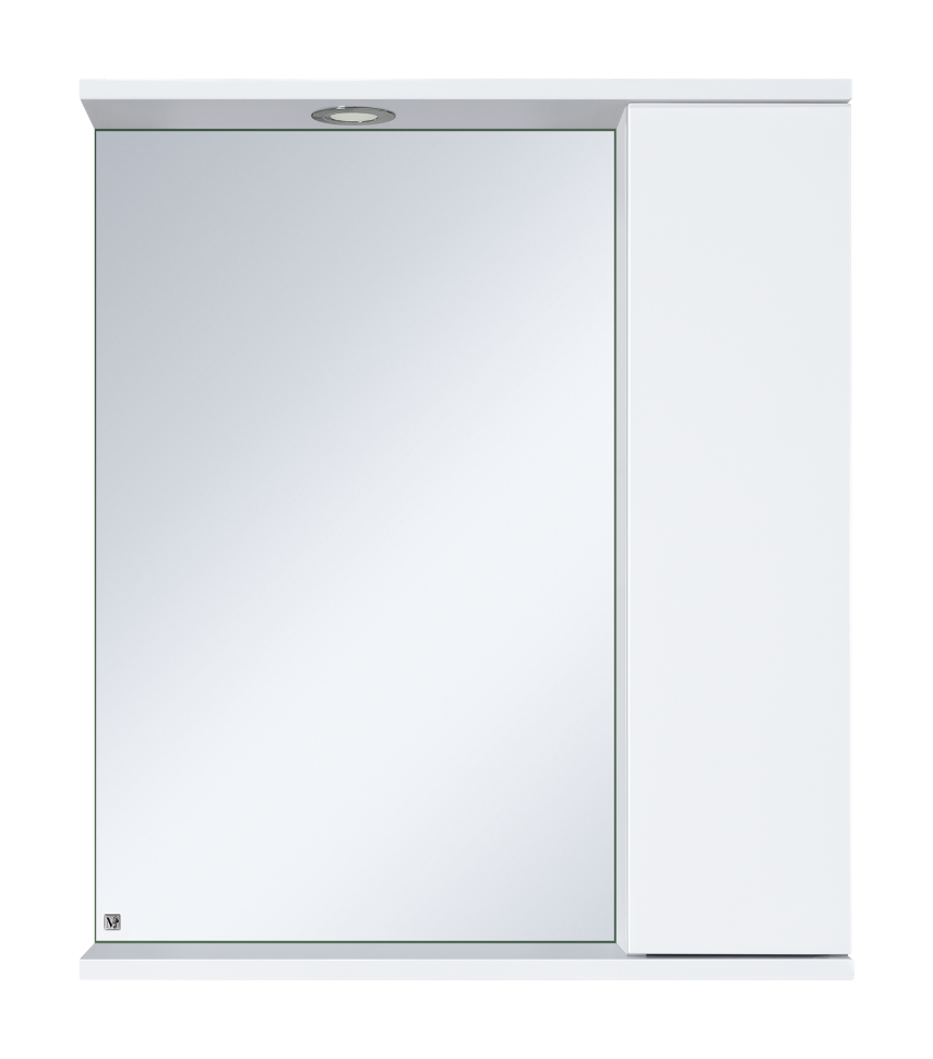 Лира - 60 Зеркало-шкаф с 1 шкаф. правый белая эмаль