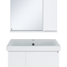 Лира - 60 Зеркало-шкаф с 1 шкаф. правый белая эмаль