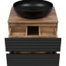 DAKOTA - 60 Тумба подвесная 2 ящ. (ДСП (Дуб Гал. Черный кварц)
