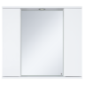 Лира - 80 Зеркало-шкаф с 2 шкаф. с отталкив. белая эмаль