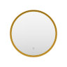 PLUTO - Зеркало 600х600 круглое Nimbus 6 (золото янтарь) нейтр.св. сенсор на зеркале