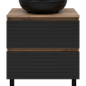 DAKOTA - 70 Тумба напольная 2 ящ.  (ДСП (Дуб Гал. Черный кварц)