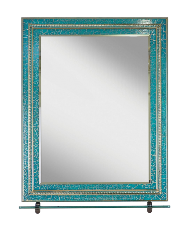 Fresko - 90 Зеркало с пол. Краколет зеленый патина