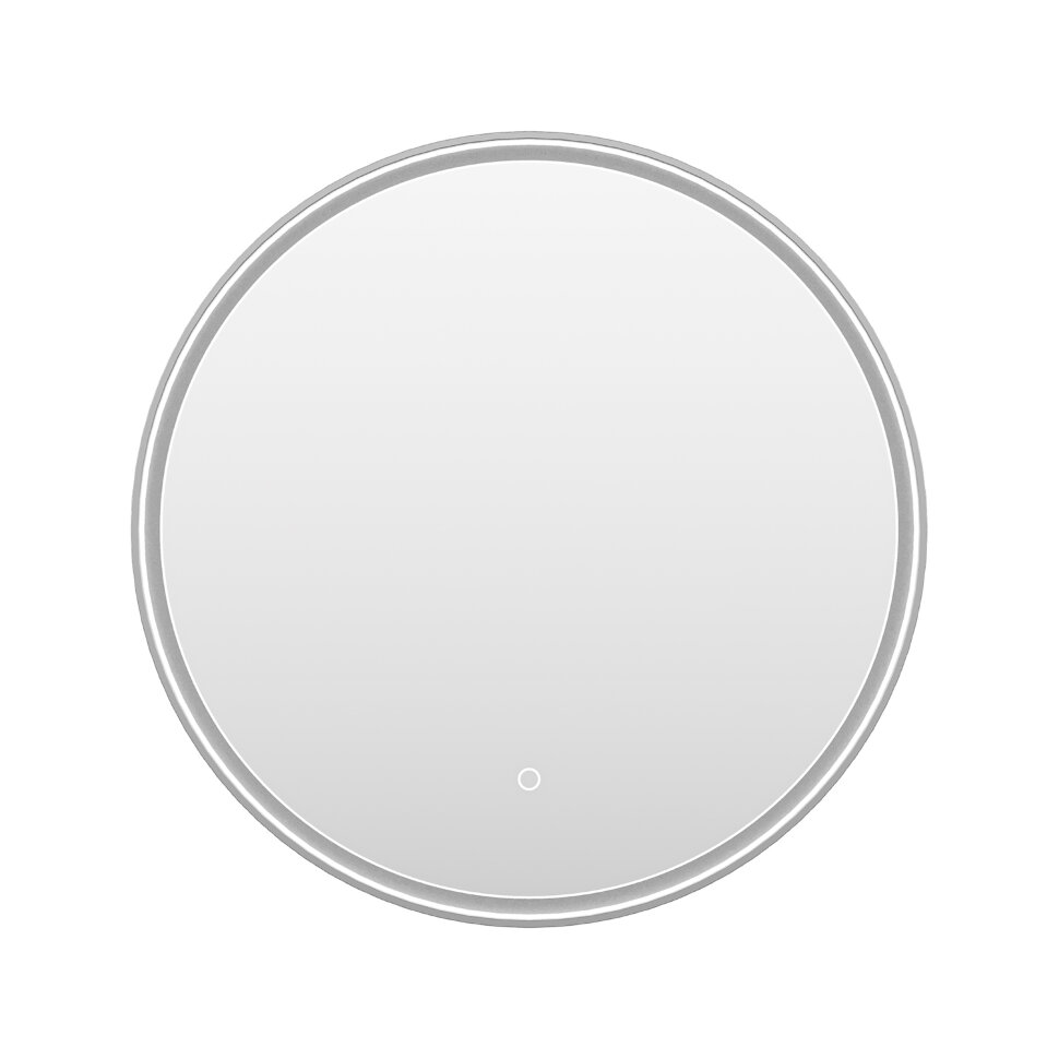 PLUTO - Зеркало 600х600 круглое Nimbus 6 (платина) нейтр.св. сенсор на зеркале
