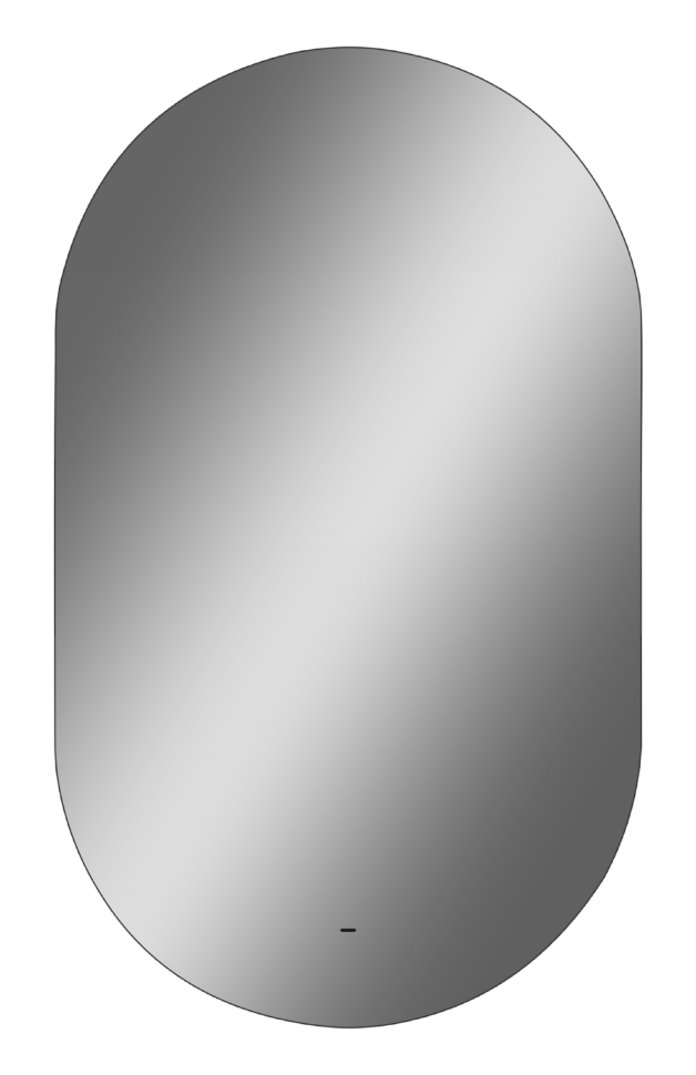 ТИТАВИН - 650х1100 Зеркало Led, ореол с бесконт.сенс., холод.подсветка с подогревом (Флер ЗЛП595)