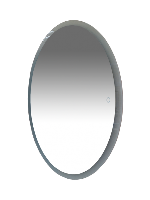 4 Неон - Зеркало LED 600х800 сенсор на зеркале  (овальное) О