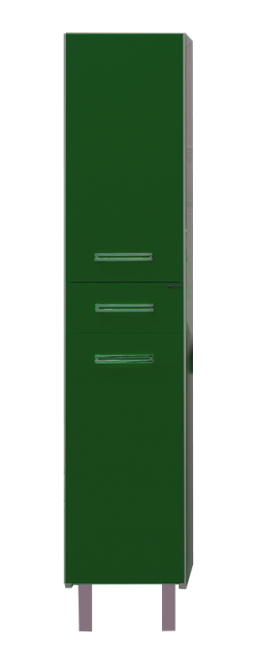 Джулия - 36 Пенал  правый с Б/К  и с ящиком зеленый