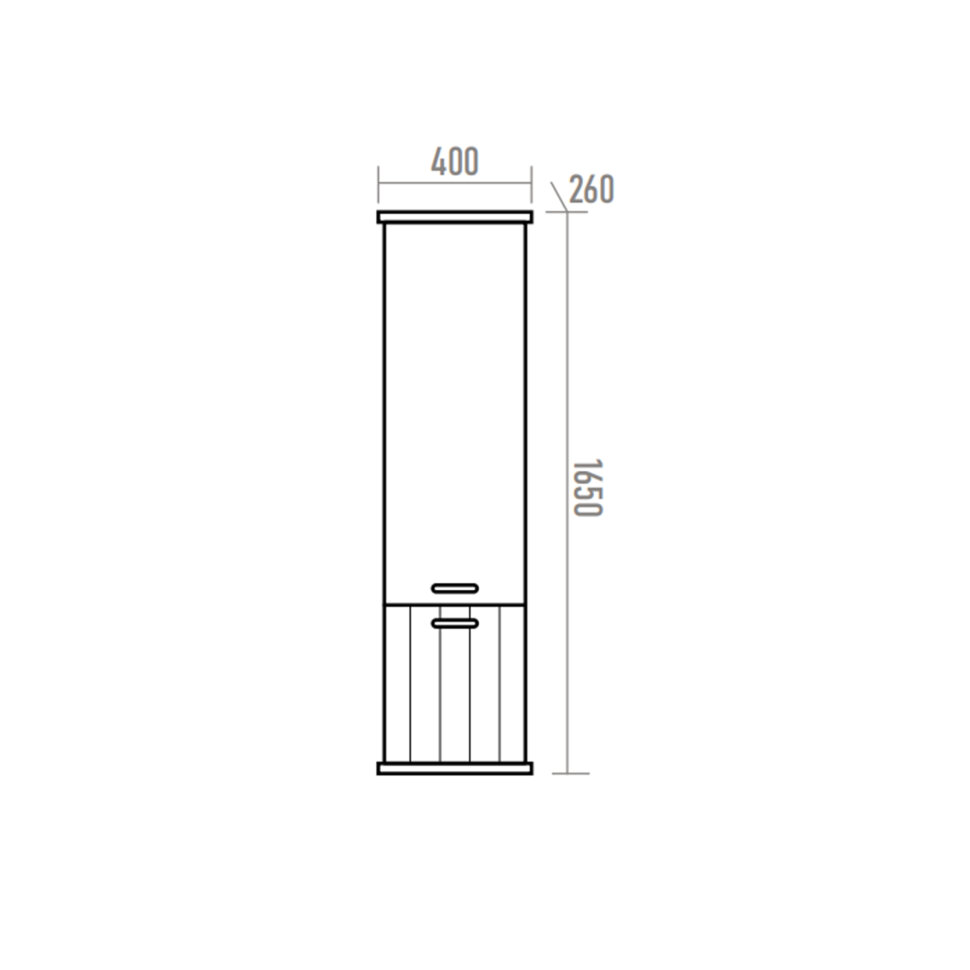 ALSKAR - 40 Пенал с фанер. фасадом, (бок и верх. дверь белый глянец) 2 дв. правый подвесной