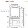 Milano - 90 Тумба с 4 ящиками бежевая патина/декор