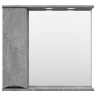 Атлантик - 80 Зеркало с 1 шкаф. серый камень левый