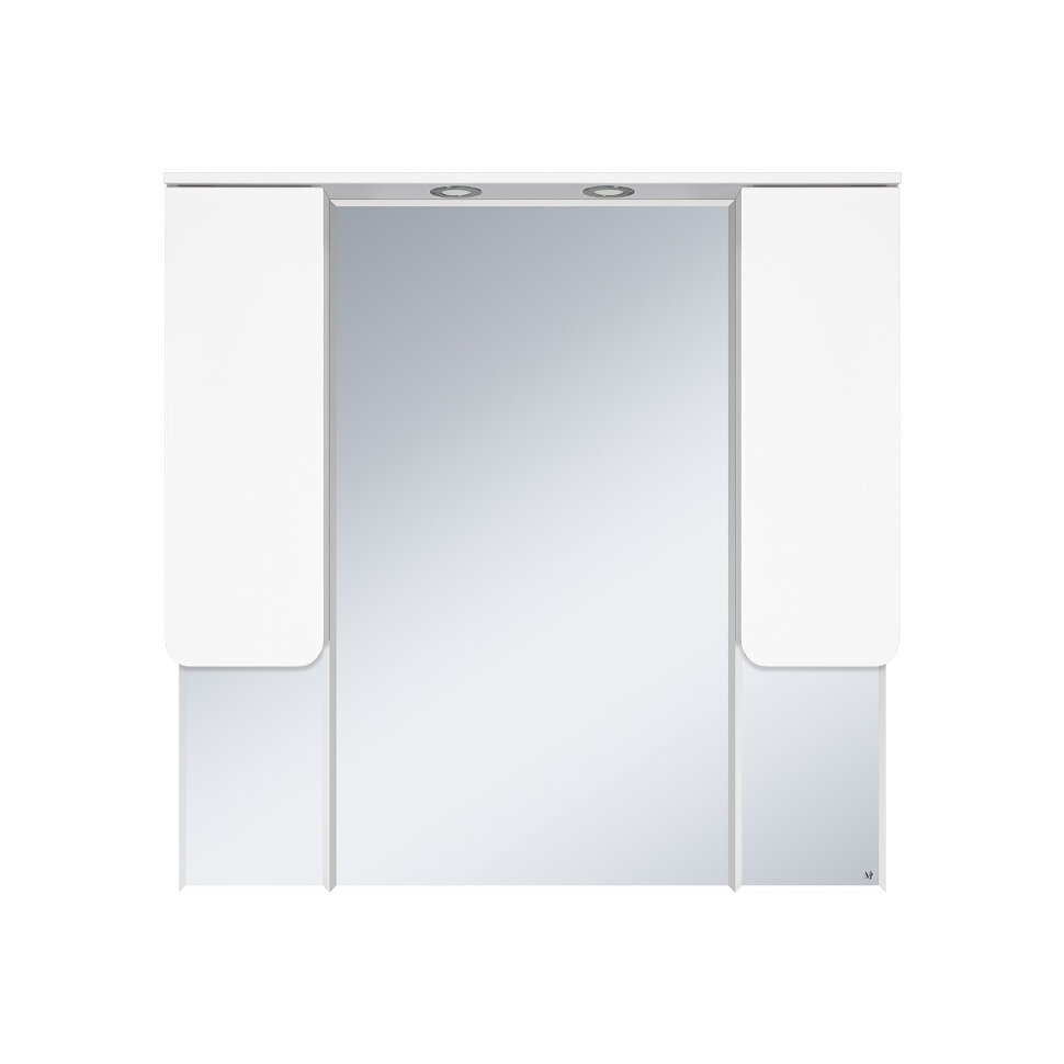 Чегет -105 Зеркало - шкаф (свет) белая эмаль