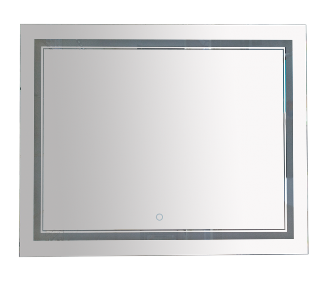 2 Неон - Зеркало LED 1000х800 сенсор на зеркале (двойная подсветка)
