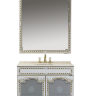 Элис - 90 Зеркало белое патина/стекло