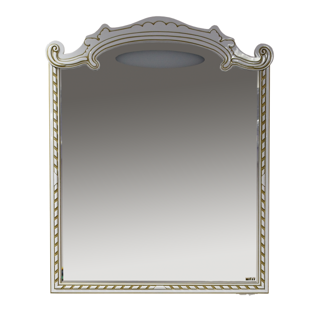 Элис -100 Зеркало белая патина/стекло