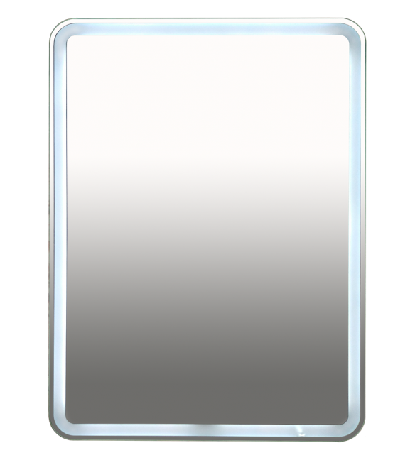 3 Неон - Зеркало LED  600х800 клавишный выключатель (с круглыми углами)